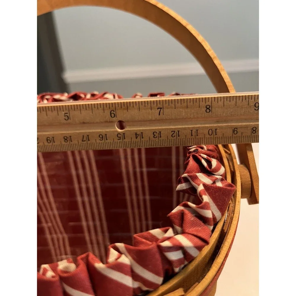 Longaberger 1998 Christmas Collection Red Glad Tidings Basket Liner Protector